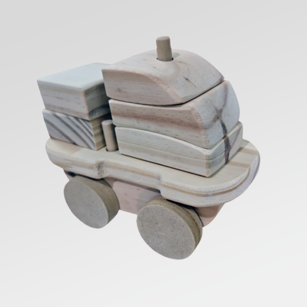 Producto - Camión de madera MINI para PINTAR - 15 cm - Juguete Didáctico
