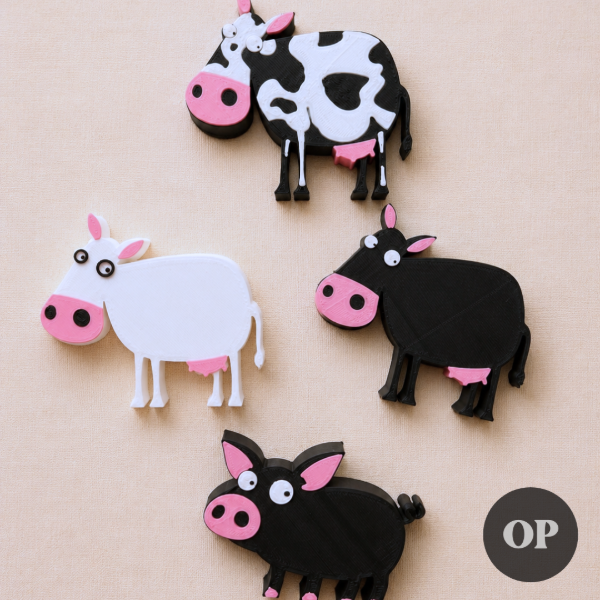 Producto - Personajes Cuero Negro, Vaca Blanca