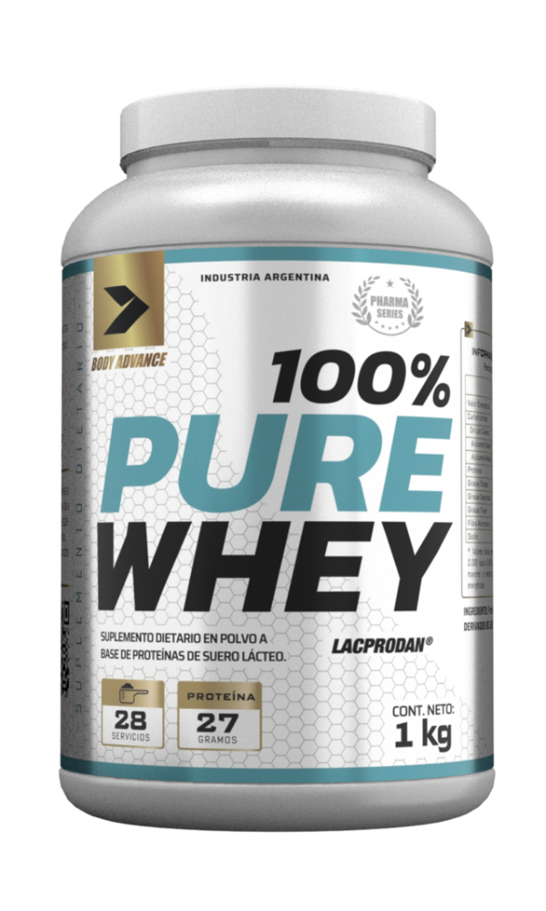 Producto - Pure Whey Lacprodan 1 Kg Sin Sabor Body Advance