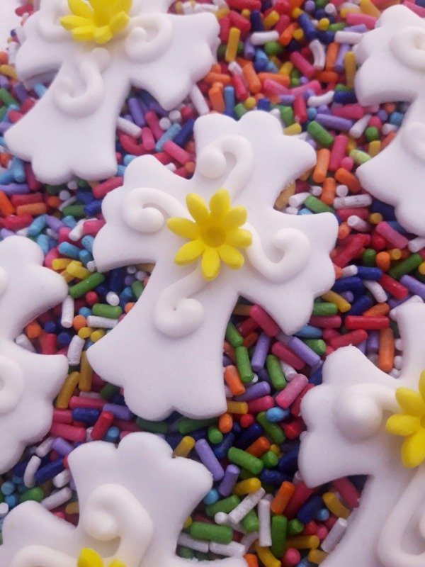 Producto - Cruces de comunión en pastillaje x12 unidades