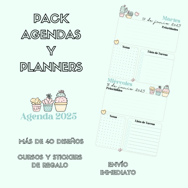 Producto - PACK AGENDAS Y PLANNERS