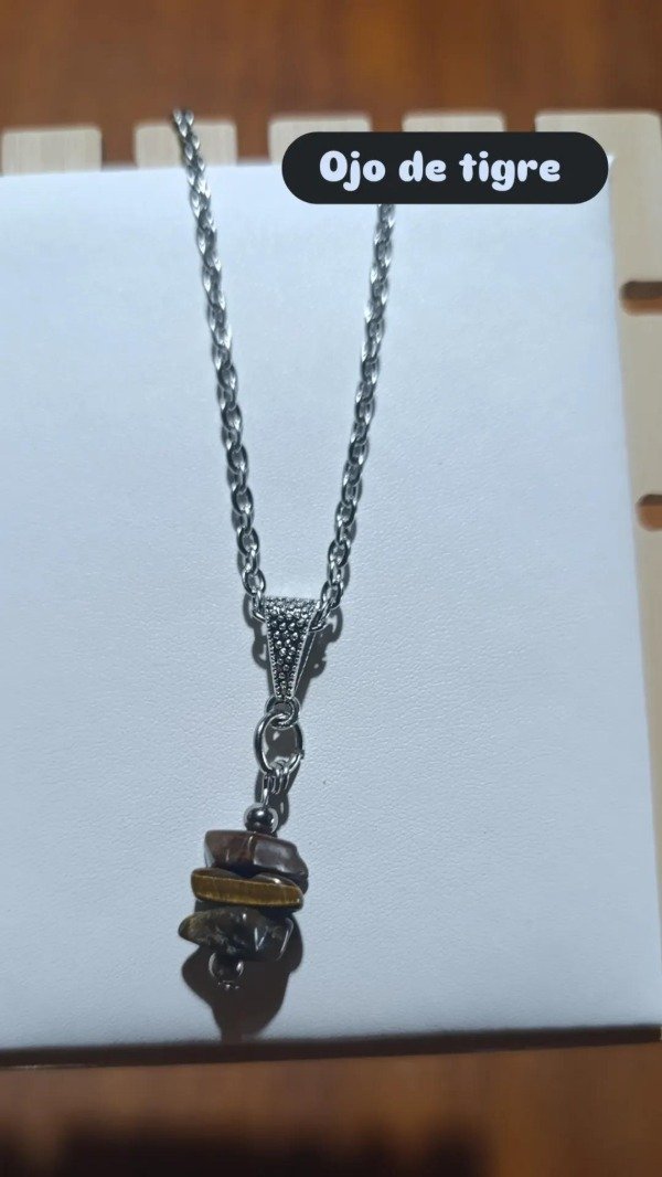 Producto - Collar en escallas ojo de tigre