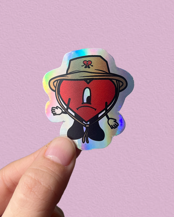 Producto - CORAZON BAD BUNNY HOLO - Sticker Individual Holografico Bad Bunny