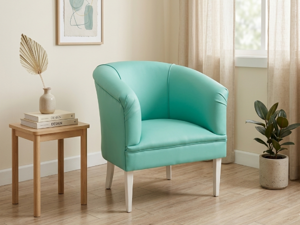 Producto - Sillon Circular Cuerina Aqua