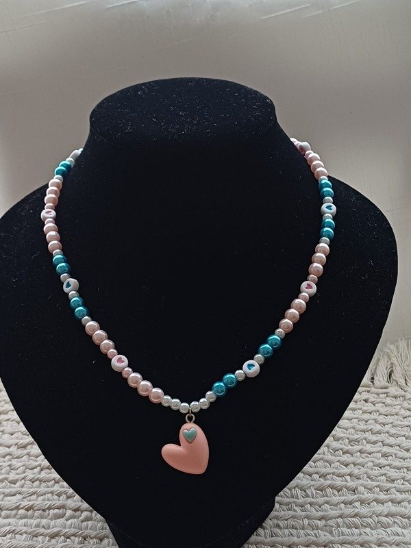 Producto - Collar mostacillas personajes corazón