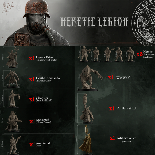Producto - Legión Hereje - Paquete de Miniaturas de Trench Crusade