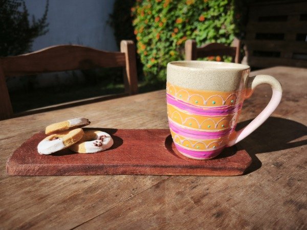 Producto - Set Taza y Tabla "Rayas Horizontales"