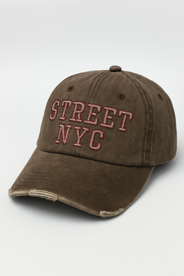 Producto - Gorra VStreet NYC Marron Oscuro gorra Importada Algodon Ajustable Unisex