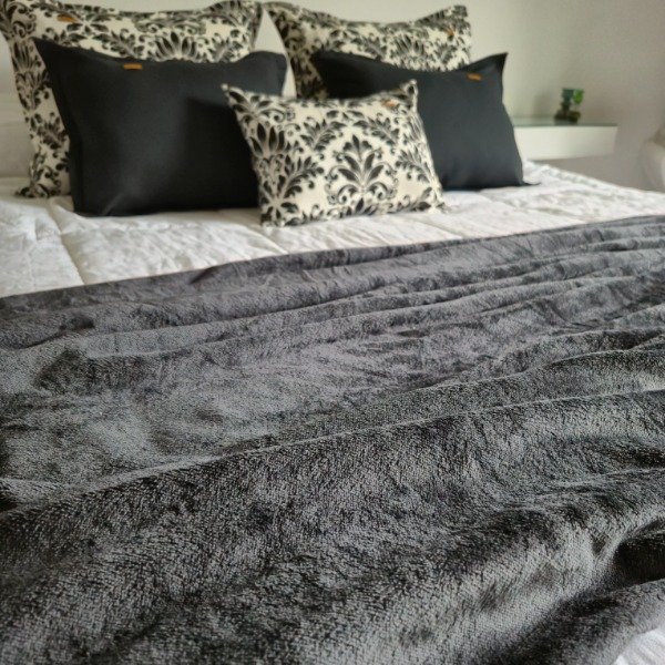 Producto - Manta Antártida - Negro 190x250
