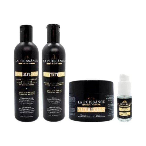 Producto - KIT LA PUISSANCE SHAMPOO + TRATAMIENTO + MASCARA + SERUM DE ARGAN