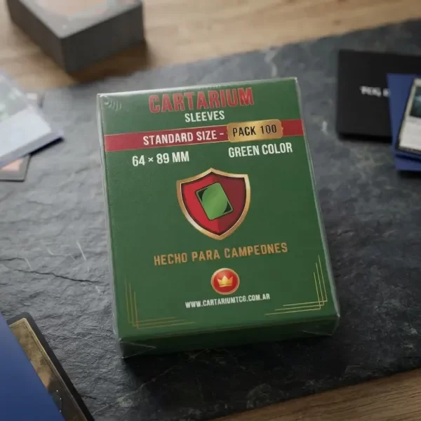 Producto - Sleeves Cartarium Standard 64x89 mm Verdes Commander Pack x100 - 1