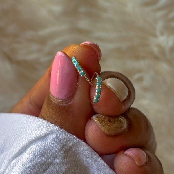 Producto - Argollita plata + cubic (cod.841)