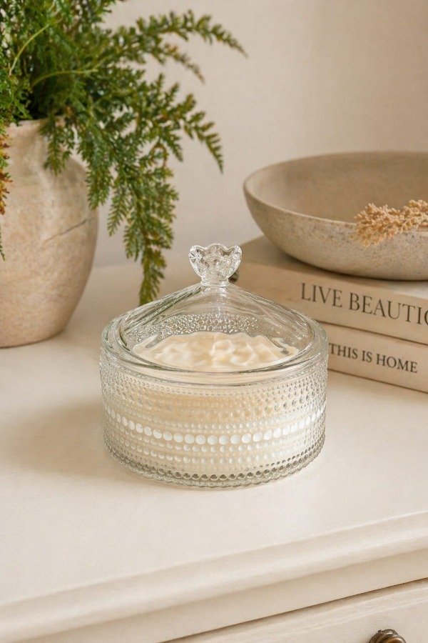 Producto - Vela aromática en frasco de vidrio con tapa