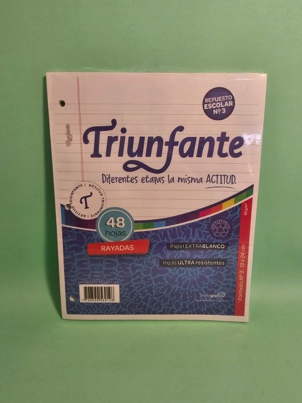Producto - Repuesto hojas N3 - Triunfante - 1