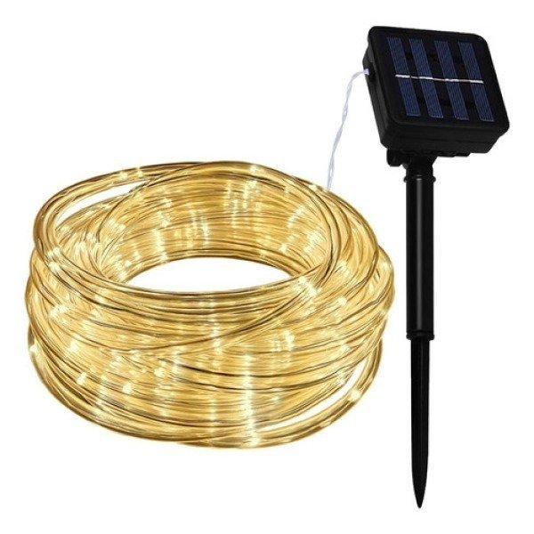 Producto - Manguera luces LED Calida con panel solar 7 metros