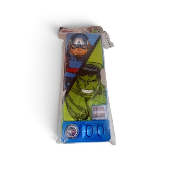 Producto - Cartuchera Mecánica Rígida Marvel Avengers Brújula y Sacapuntas
