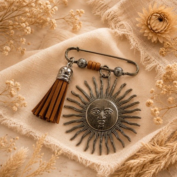 Producto - prendedor sol de mayo mediano