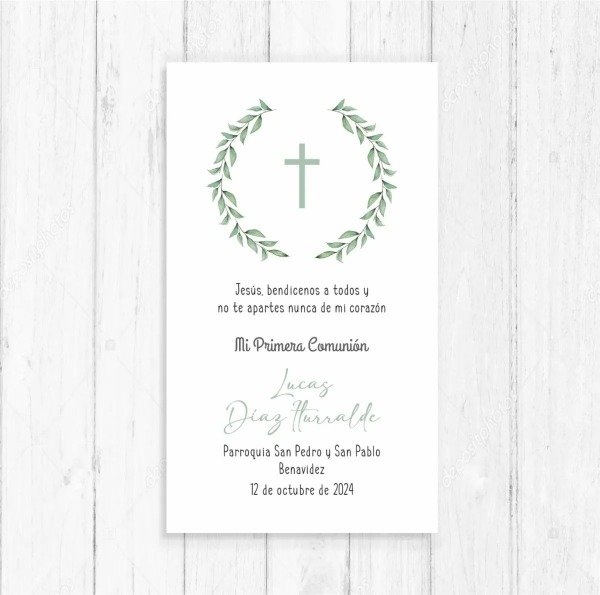 Producto - ESTAMPITAS DE BAUTISMO, COMUNIÓN Y CONFIRMACIÓN