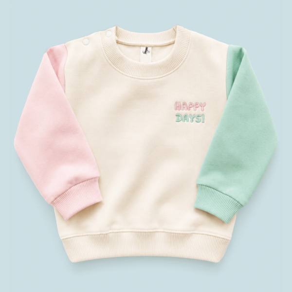 Producto - Buzo Happy rosa y aqua