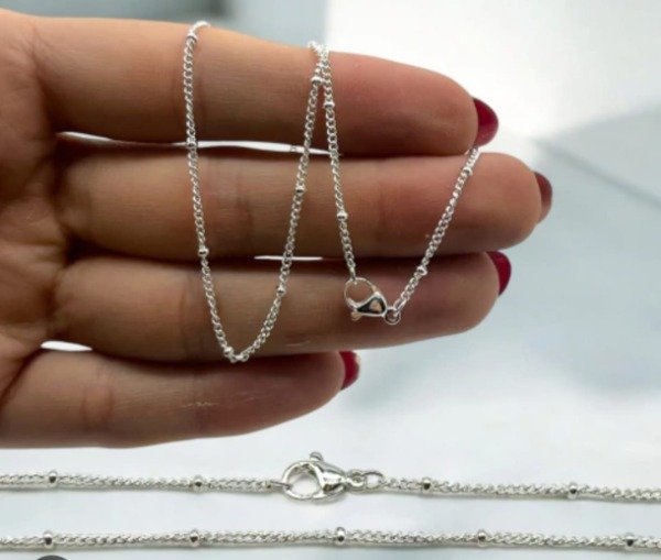 Producto - Cadena Bubbles acero blanco