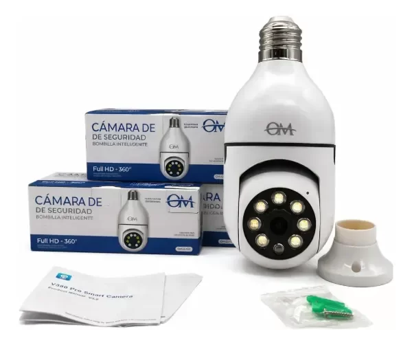 Producto - Cámara De Seguridad Bombilla Inteligente 360 Full HD Wifi