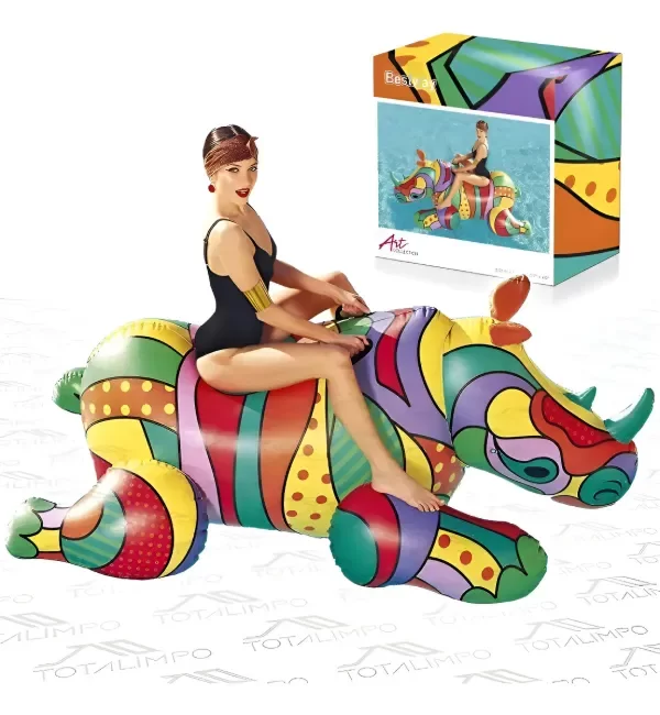 Producto - Inflable Rinoceronte Pop Bestway 41116 Flotador Adulto