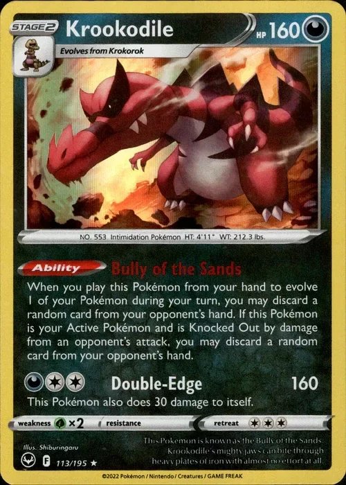 Producto - Krookodile - 113/195 - Silver Tempest - Holo