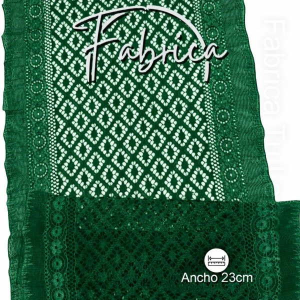 Producto - PS314 Puntilla Verde Inglés. Medida: 23cm (por metro)