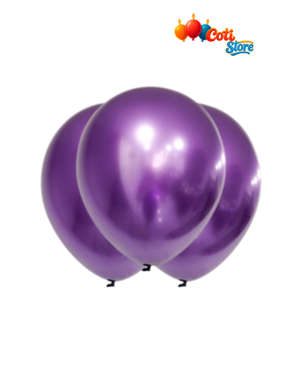 Producto - GLOBBY 12" CROMO PLATINO VIOLETA x 10 unidades