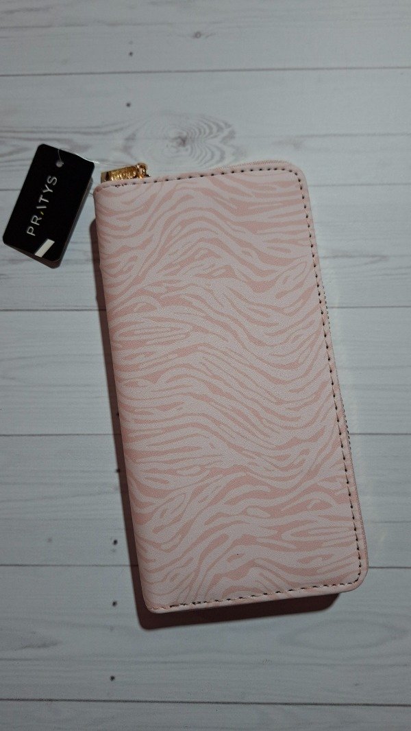 Producto - Billetera acebrada rosa grande