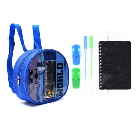 Producto - MOCHILA CON SET DE UTILES FUTBOL 21X8X19CM SKORA1