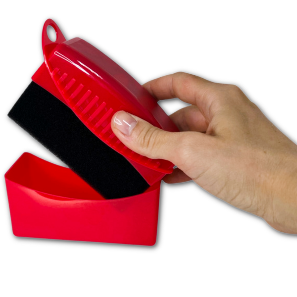 Producto - APLICADOR CURVO POLIESPUMA ROJO PARA NEUMATICOS C/ ESTUCHE 9225