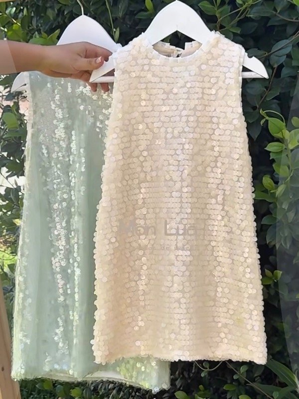 Producto - Vestido Nena Lentejuelas Verde Agua