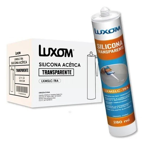 Producto - SILICONA ACETICA 280 ML TRASPARENTE  LUXOM