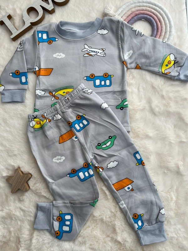 Producto - Pijama Termico Bebe Estampado Autos - COD 1386
