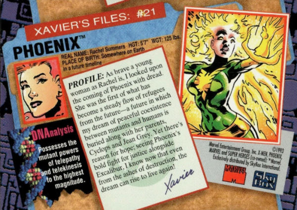 Producto - 1993 SkyBox X-Men Series 2 #21 - Phoenix - 1
