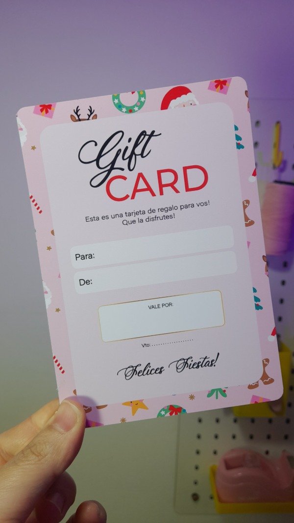 Producto - Gift Card Navidad pdf imprimible modelo 3