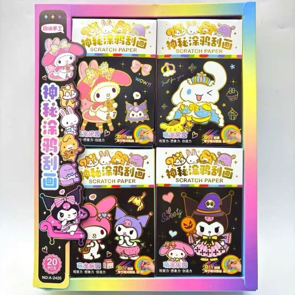 Producto - Box set Sanrio Scratch papel para raspar caja x20u