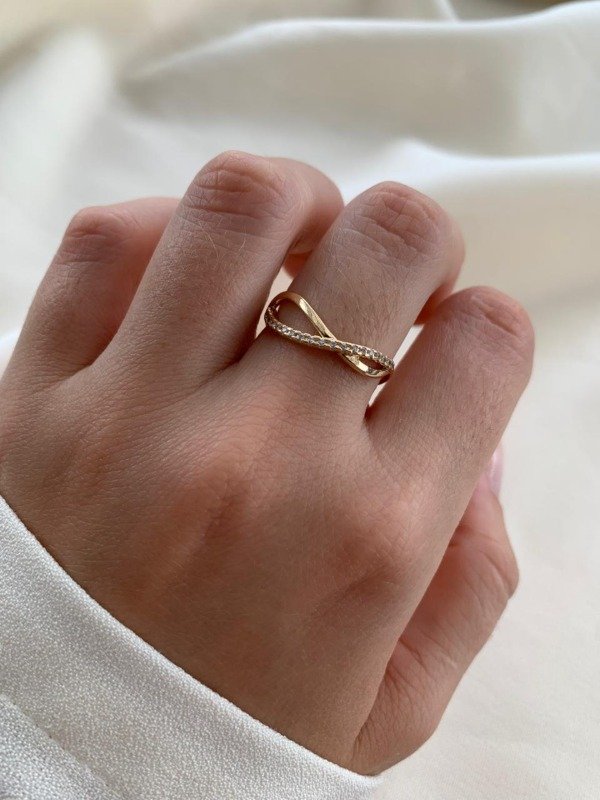 Producto - Anillo ONDA cubic - Ench en oro 18k