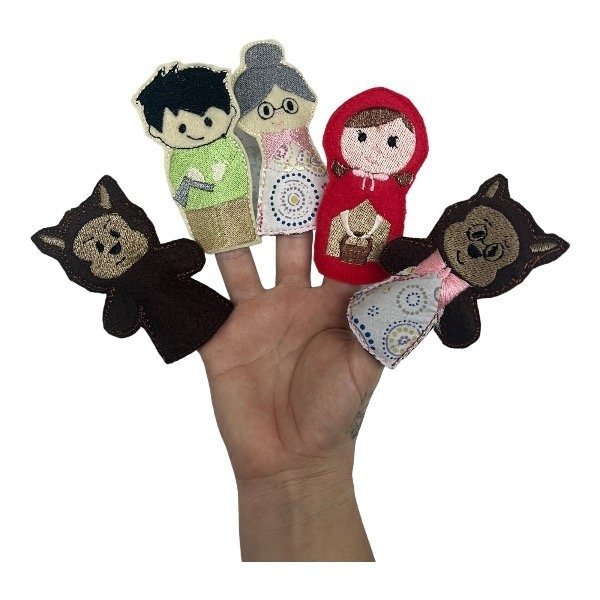 Producto - Títeres de dedos Caperucita y el Lobo