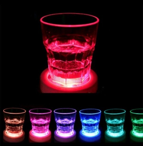 Producto - DISPOSITIVO LUMINOSO POSA VASO AUTOADHESIVO 3 SECUENCIAS 6 CM DIAM X U