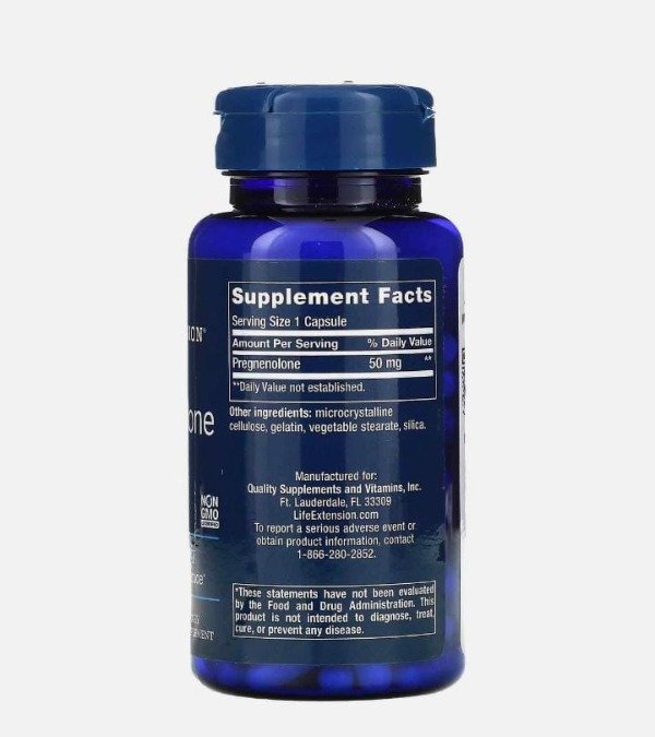 Producto - Pregnenolone 50 mg Life Extension - 1