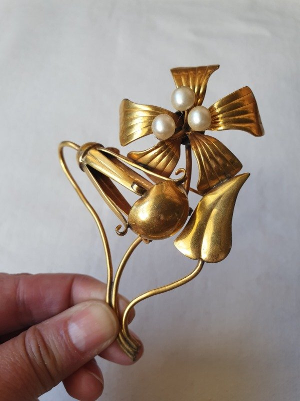 Producto - Broche 40s Jardín de Oro - Flores Exóticas - 1