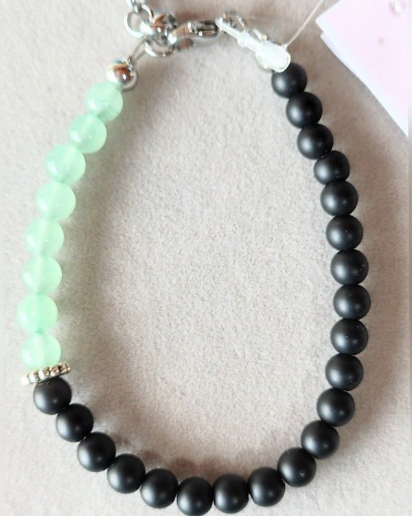 Producto - Ambar. Pulsera Armonía (Cuarzo Verde y Ónix)