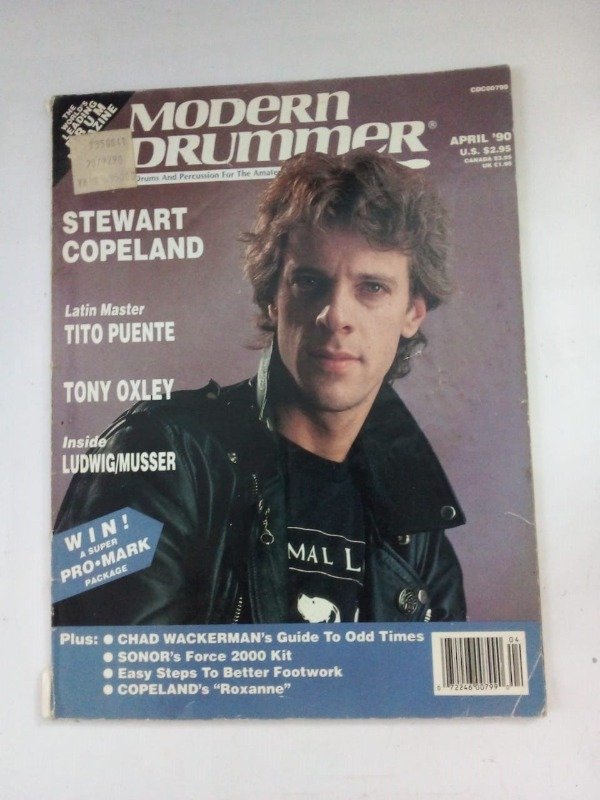 Producto - Modern drummer #4 - Stewart Copeland Tito Puente Oxley - Abril 1990