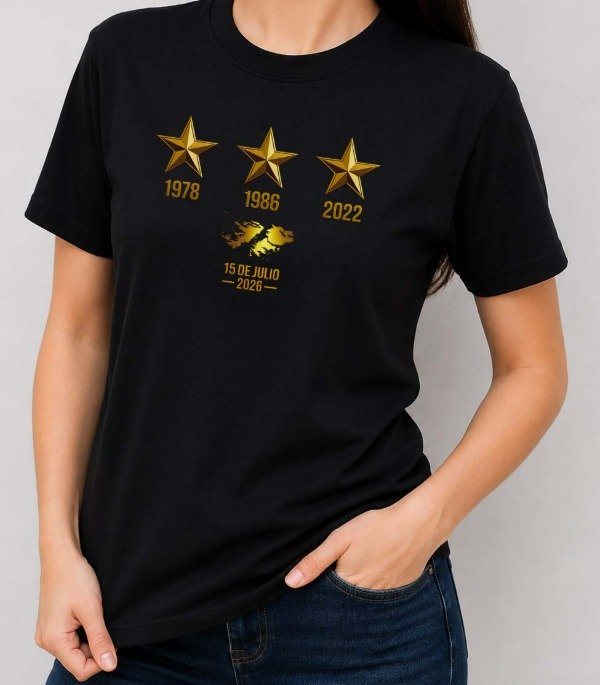 Producto - Remeras Negras 3 estrellas + Malvinas - 1