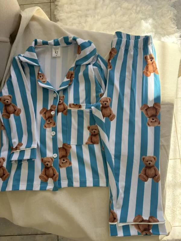 Producto - Pijama camisero niños rayado OSITOS - COD 1433
