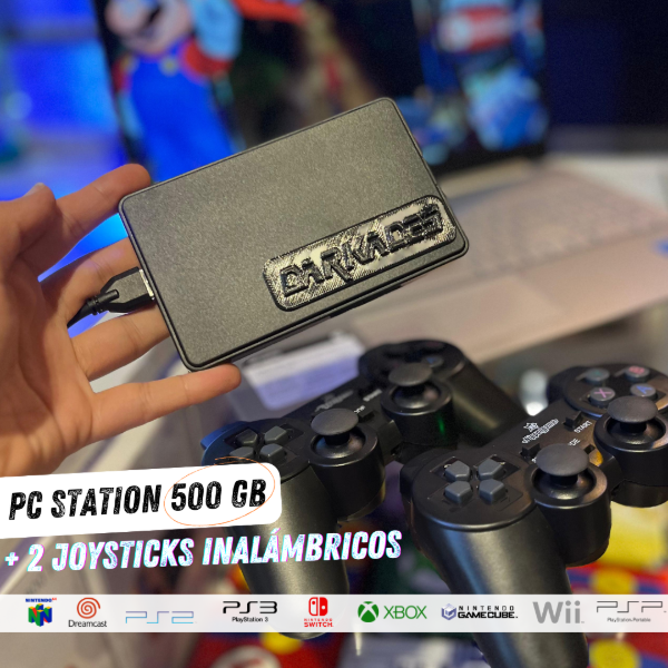 Producto - PC STATION 500 GB + 2 JOYSTICKS INALÁMBRICOS