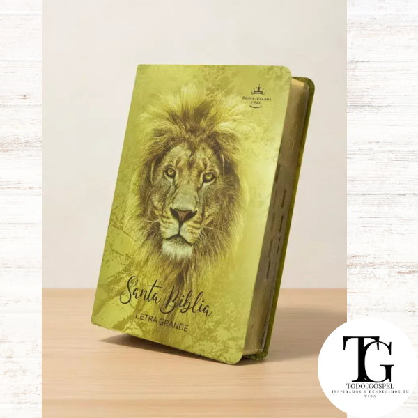 Producto - BIBLIA COVERTEX LEÓN DORADO