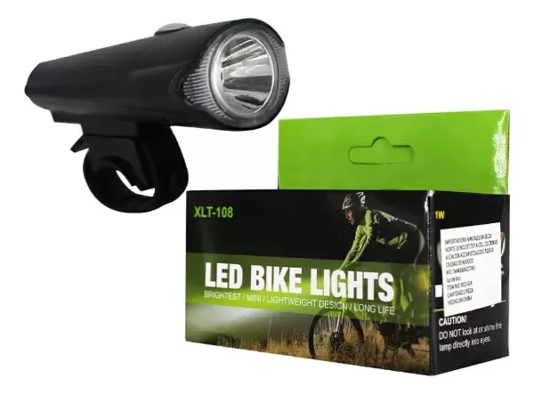 Producto - LUZ LED CON SOPORTE DELANTERA PARA BICI RECARGABLE USB